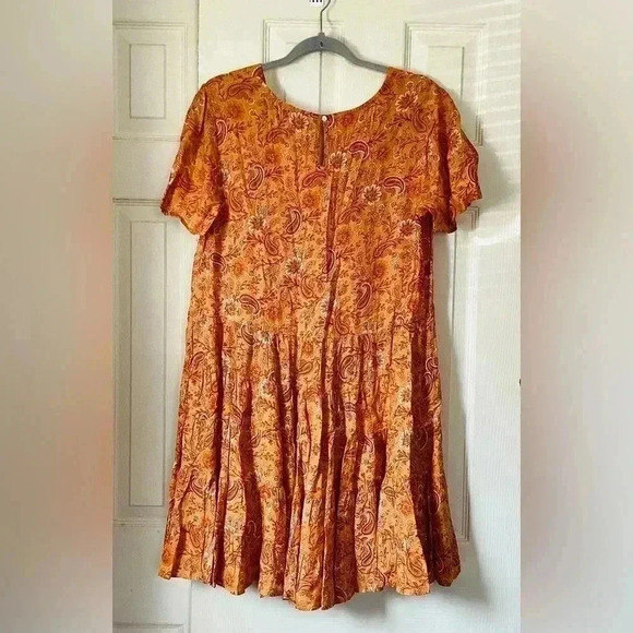 Patrons of Peace NWT Toluca Tiered Orange Paisley Peasant Toluca M - Picture 6 of 11